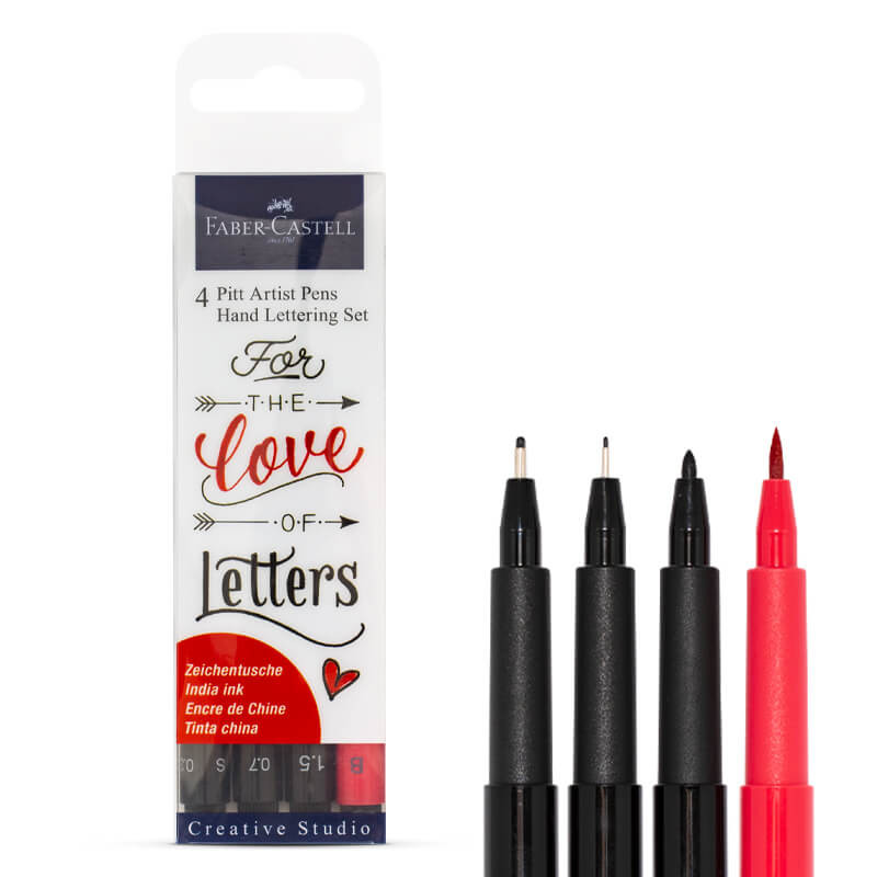 Kit de 4 feutres de Hand Lettering Pitt Artist Pen Faber-Castell