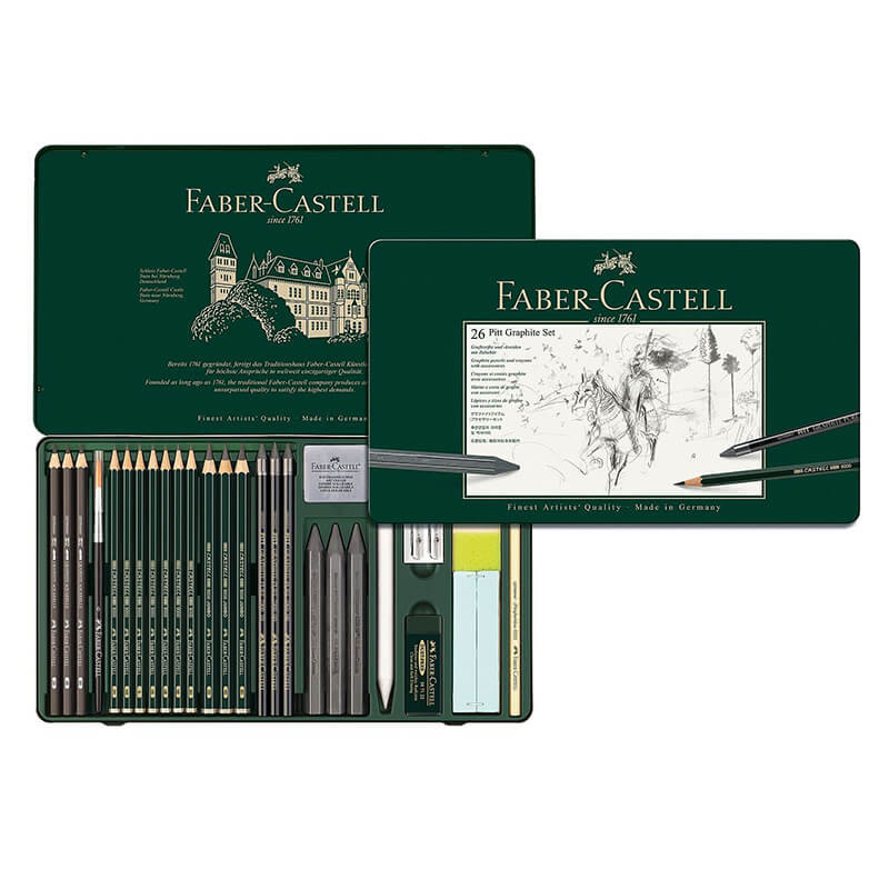 Set de crayons Pitt Graphite Faber Castell, 26 pièces